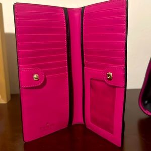 Kate Spade black and pink wallet.